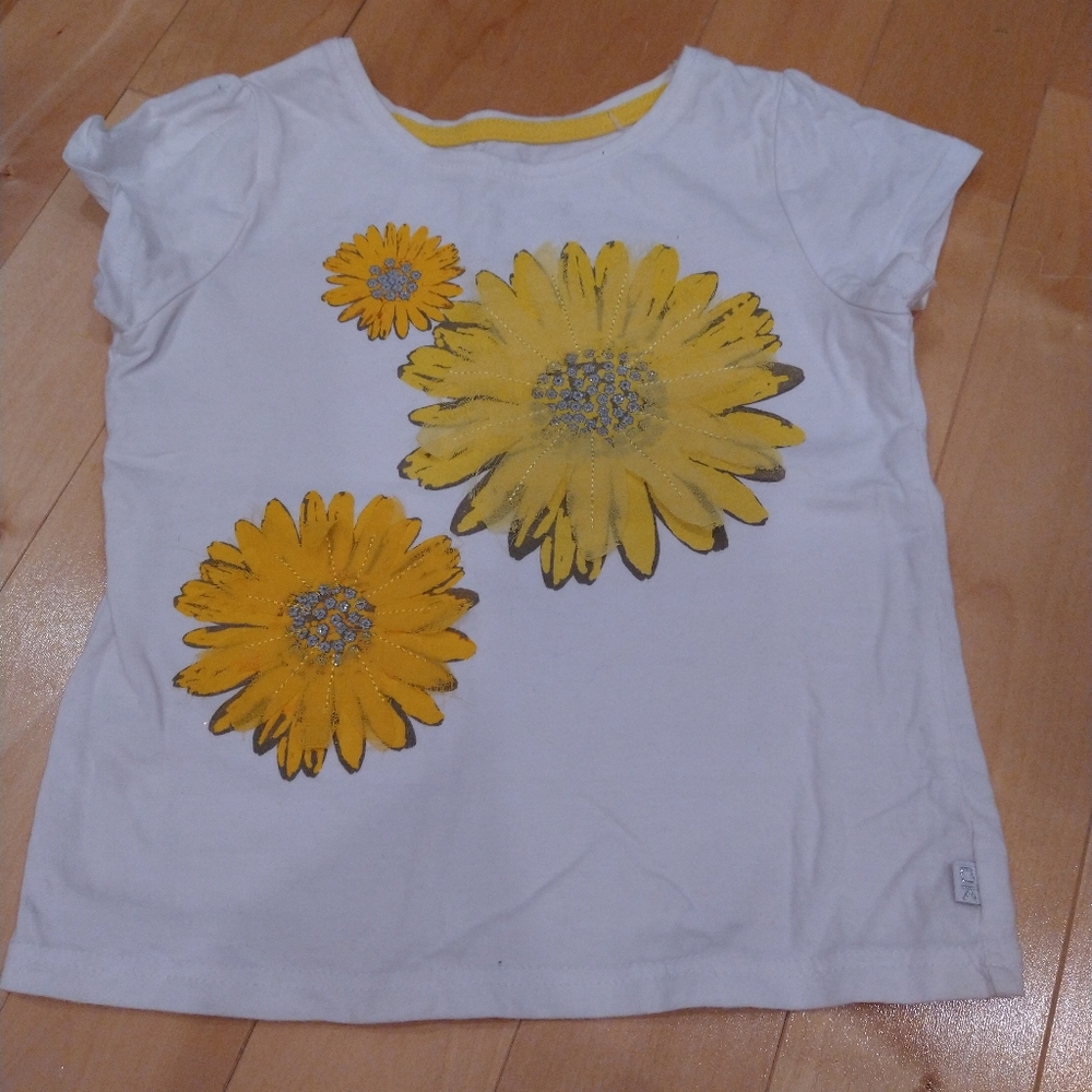 2T Obaibi sunflower t-shirt with embellishments French